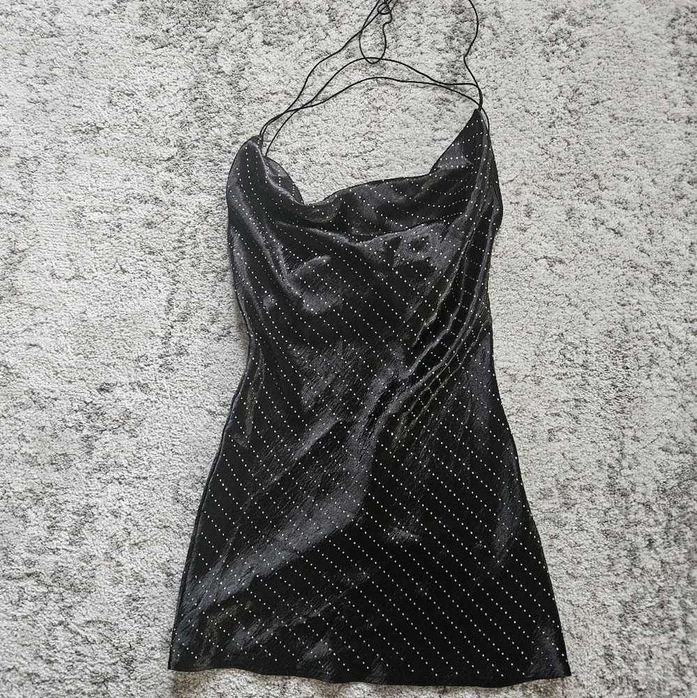 Zara Satin Studded dress NWT - Picture 6 of 14